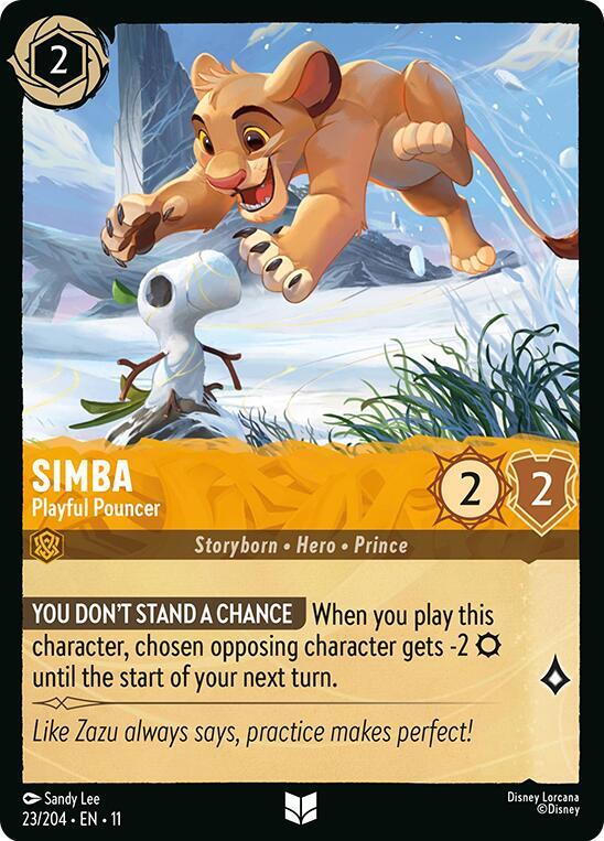 Simba - Playful Pouncer 23/204 card from Winterspell