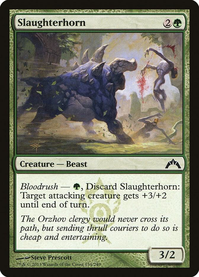 Slaughterhorn 134 card from Gatecrash
