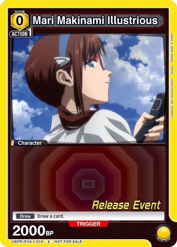 Mari Makinami Illustrious UEPR/EVA-1-014 card from UE15BT: Evangelion: New Theatrical Edition Release Event Cards