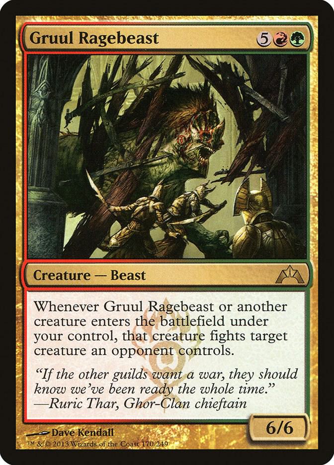 Gruul Ragebeast 170 card from Gatecrash