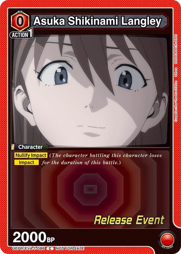 Asuka Shikinami Langley UEPR/EVA-1-086 card from UE15BT: Evangelion: New Theatrical Edition Release Event Cards