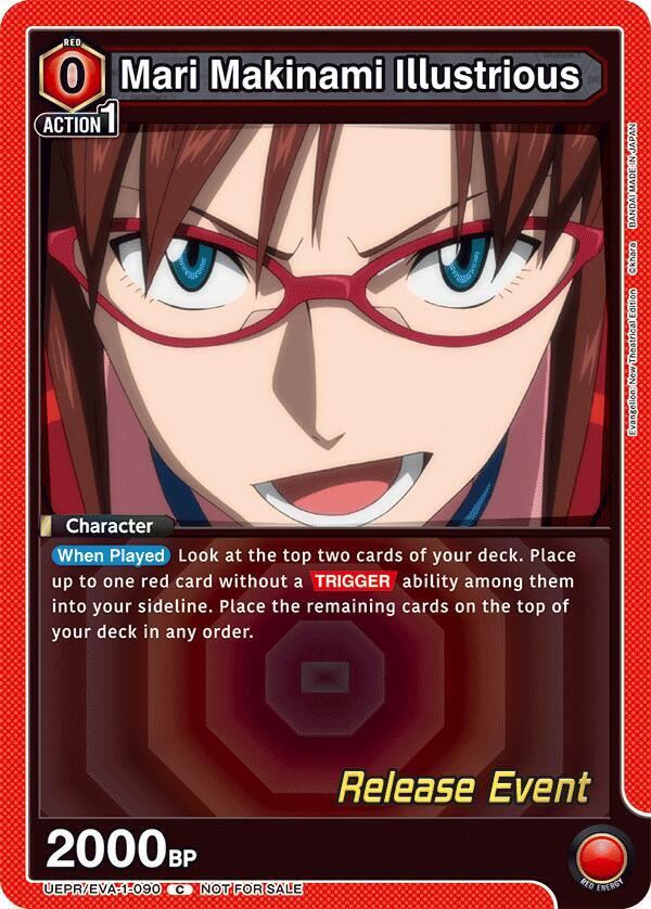 Mari Makinami Illustrious UEPR/EVA-1-090 card from UE15BT: Evangelion: New Theatrical Edition Release Event Cards