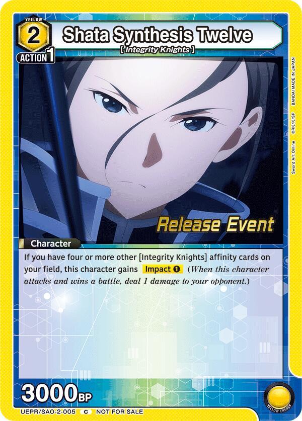 Shata Synthesis Twelve UEPR/SAO-2-005 card from UEX06BT: Sword Art Online Vol.2 Release Event Cards