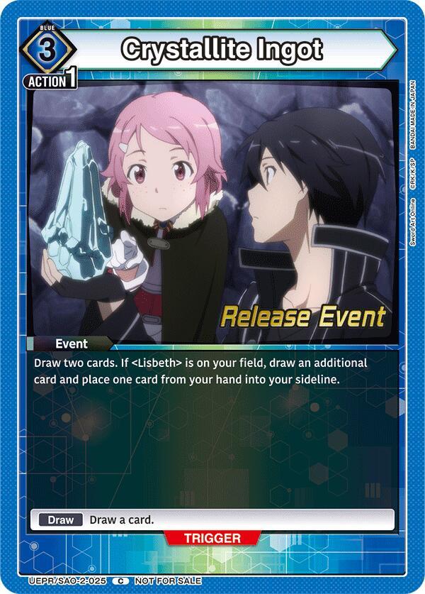 Crystallite Ingot UEPR/SAO-2-025 card from UEX06BT: Sword Art Online Vol.2 Release Event Cards