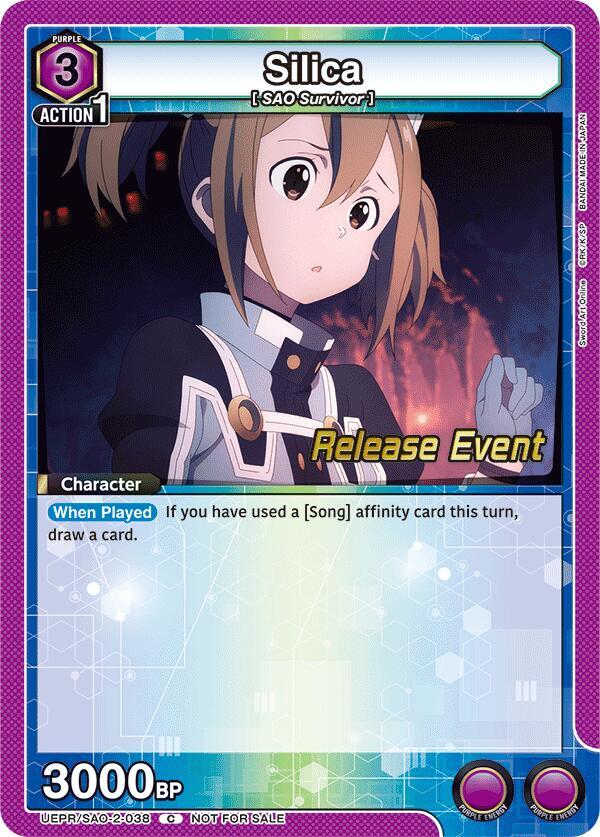 Silica UEPR/SAO-2-038 card from UEX06BT: Sword Art Online Vol.2 Release Event Cards
