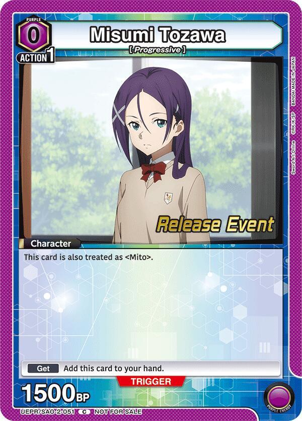 Misumi Tozawa UEPR/SAO-2-051 card from UEX06BT: Sword Art Online Vol.2 Release Event Cards