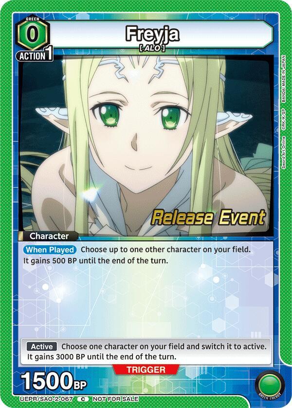 Freyja UEPR/SAO-2-067 card from UEX06BT: Sword Art Online Vol.2 Release Event Cards