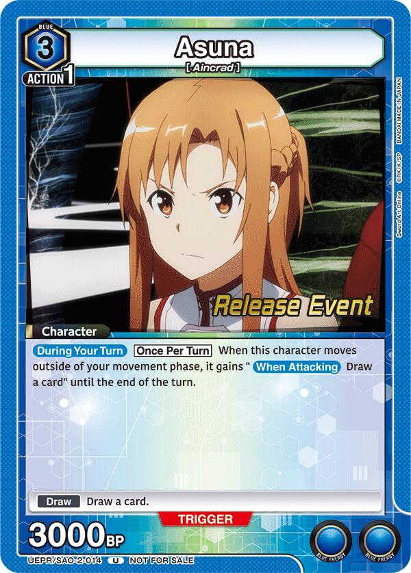 Asuna UEPR/SAO-2-014 card from UEX06BT: Sword Art Online Vol.2 Release Event Cards