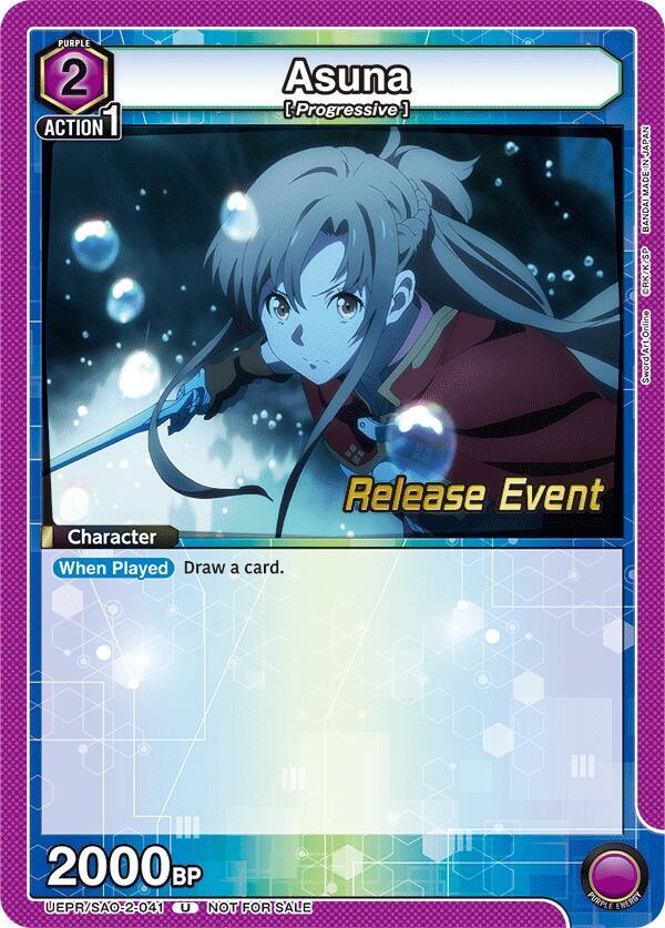 Asuna UEPR/SAO-2-041 card from UEX06BT: Sword Art Online Vol.2 Release Event Cards