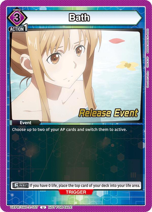 Bath UEPR/SAO-2-057 card from UEX06BT: Sword Art Online Vol.2 Release Event Cards