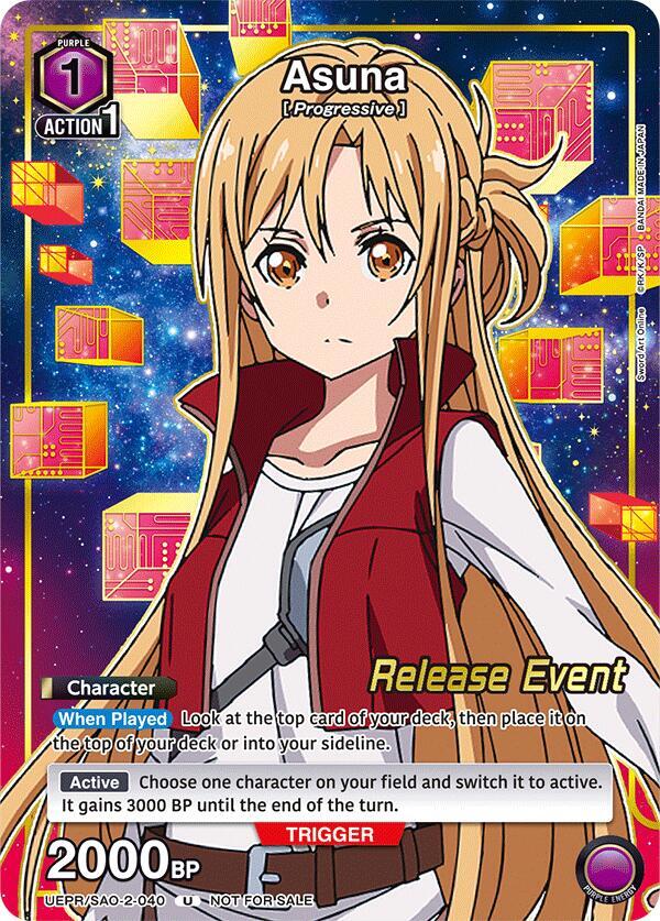 Asuna (Release Event Participation) UEPR/SAO-2-040 card from UEX06BT: Sword Art Online Vol.2 Release Event Cards