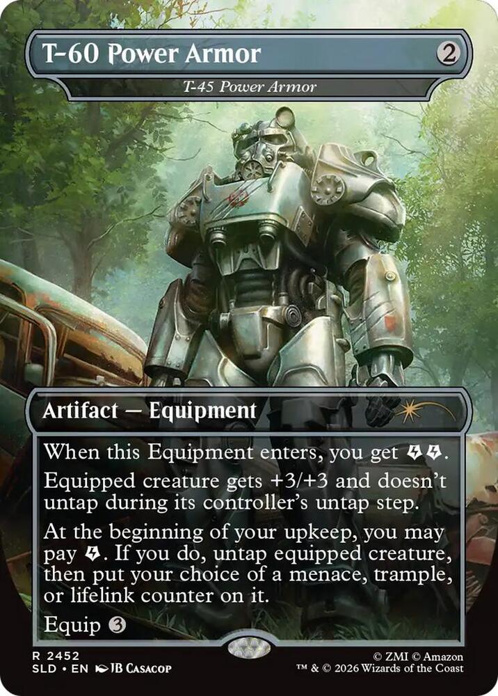 T-60 Power Armor - T-45 Power Armor 2452 card from Secret Lair Drop Series