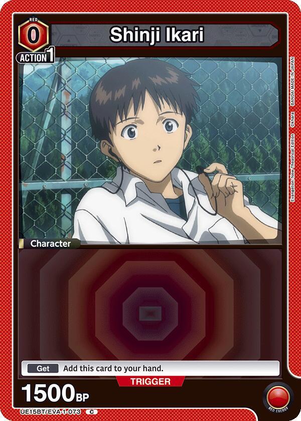 Shinji Ikari (Box Topper Foil) UE15BT/EVA-1-073 card from UE15BT: Evangelion: New Theatrical Edition