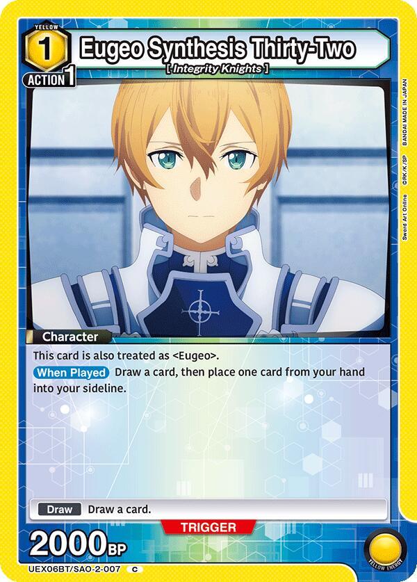 Eugeo Synthesis Thirty-Two (Box Topper Foil) UEX06BT/SAO-2-007 card from UEX06BT: Sword Art Online Vol.2