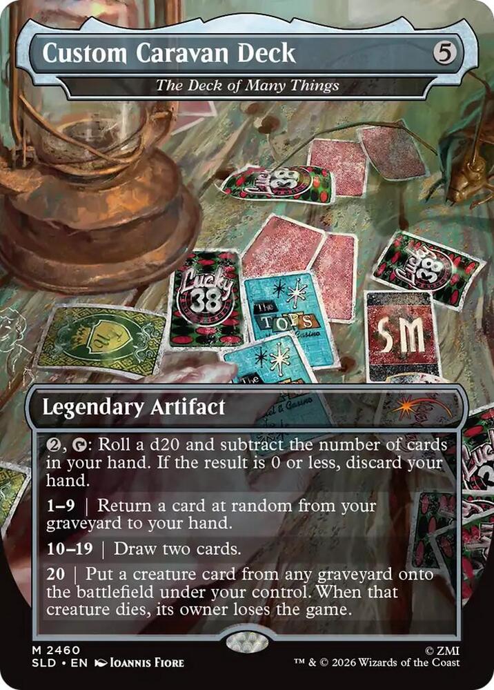 Custom Caravan Deck - The Deck of Many Things 2460 card from Secret Lair Drop Series