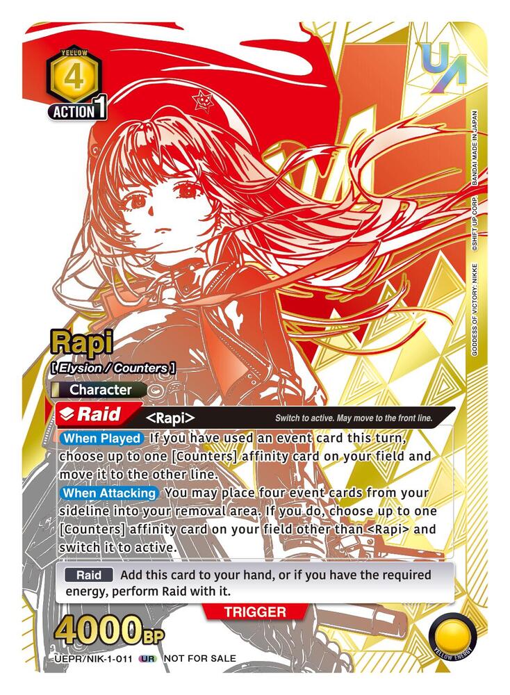 Rapi UEPR/NIK-1-011 card from Union Arena Promotion Cards