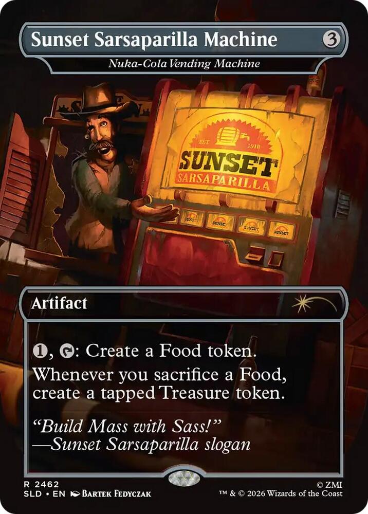 Sunset Sarsaparilla Machine - Nuka-Cola Vending Machine 2462 card from Secret Lair Drop Series