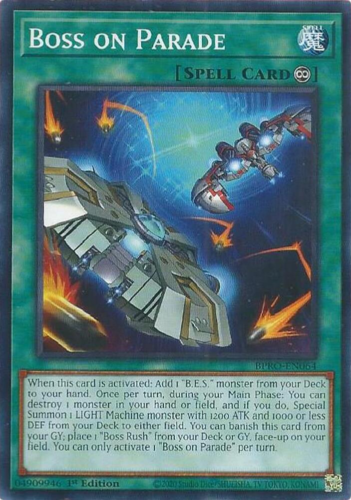 Boss on Parade BPRO-EN064 card from Burst Protocol