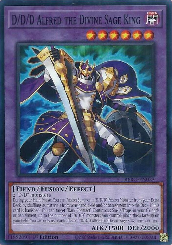 D/D/D Alfred the Divine Sage King BPRO-EN033 card from Burst Protocol