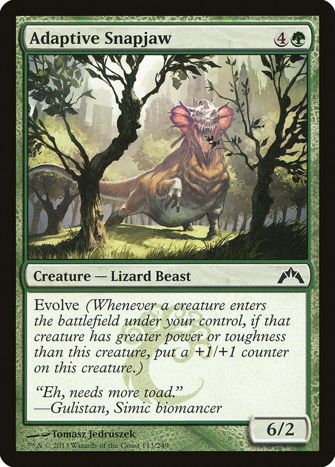 Adaptive Snapjaw 113 card from Gatecrash