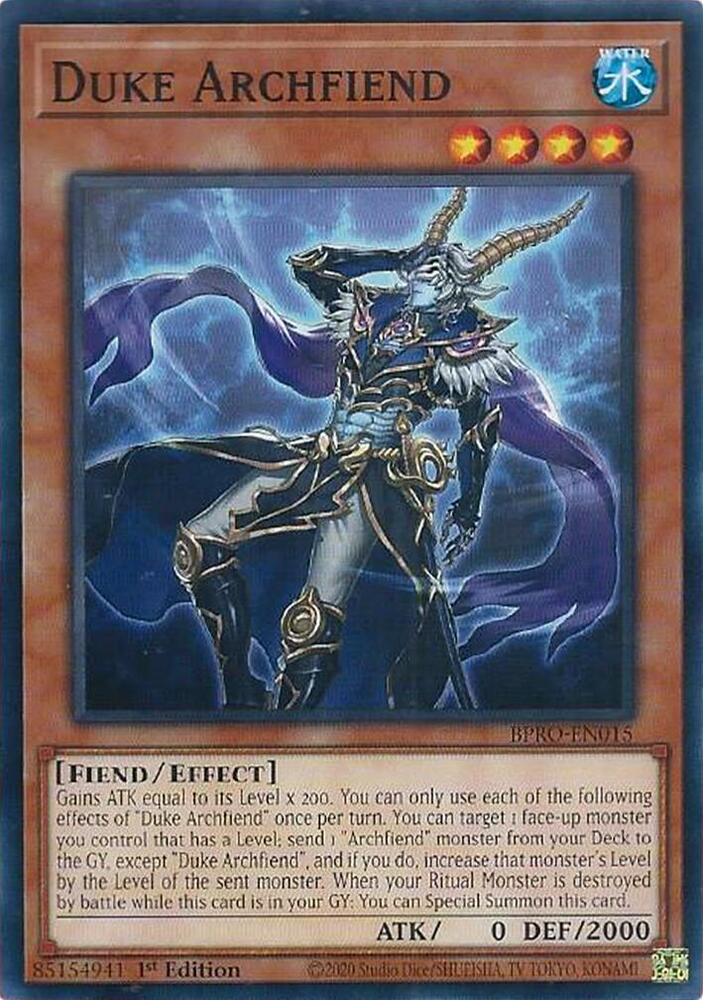 Duke Archfiend BPRO-EN015 card from Burst Protocol