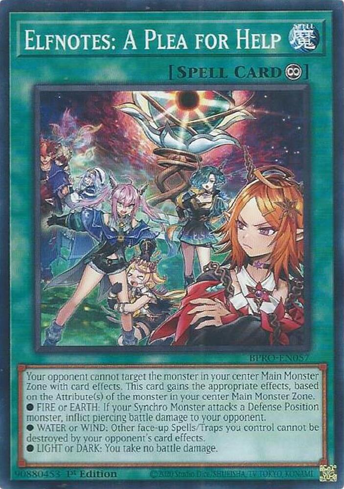 Elfnotes: A Plea for Help BPRO-EN057 card from Burst Protocol