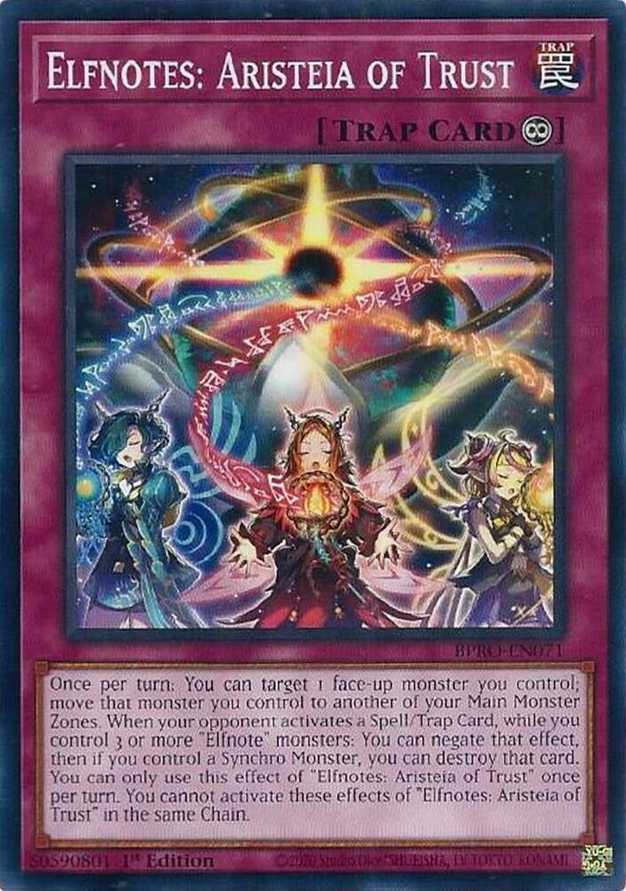 Elfnotes: Aristeia of Trust BPRO-EN071 card from Burst Protocol