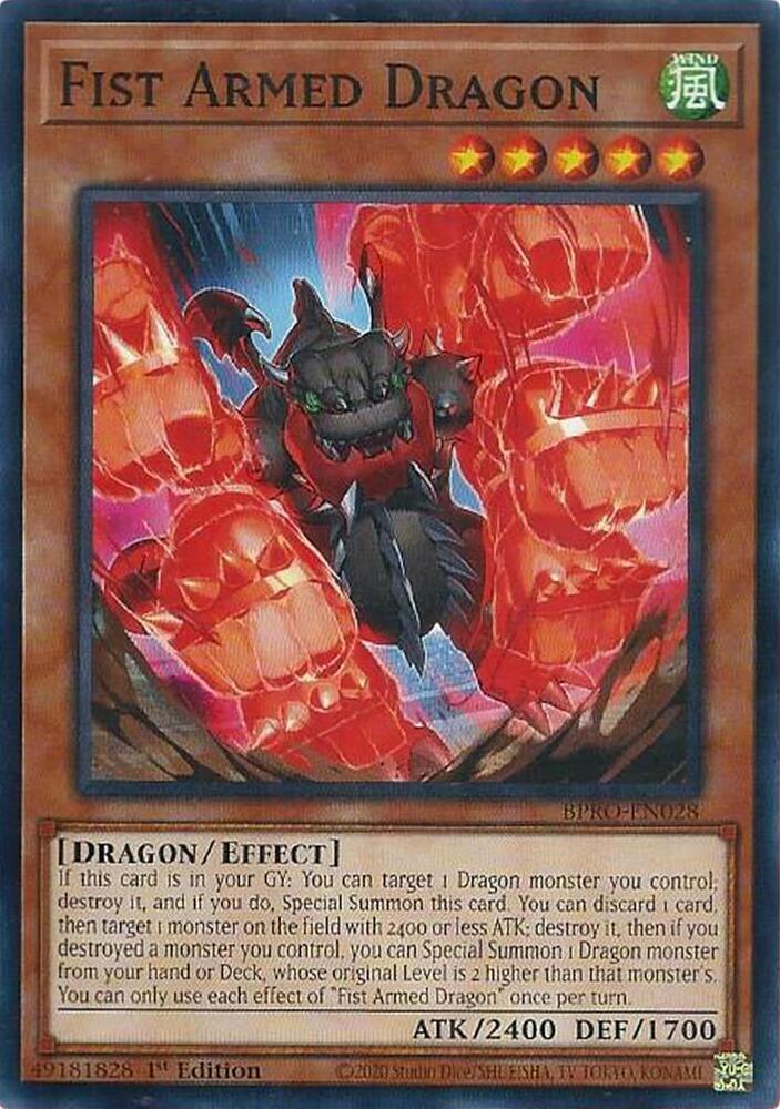 Fist Armed Dragon BPRO-EN028 card from Burst Protocol