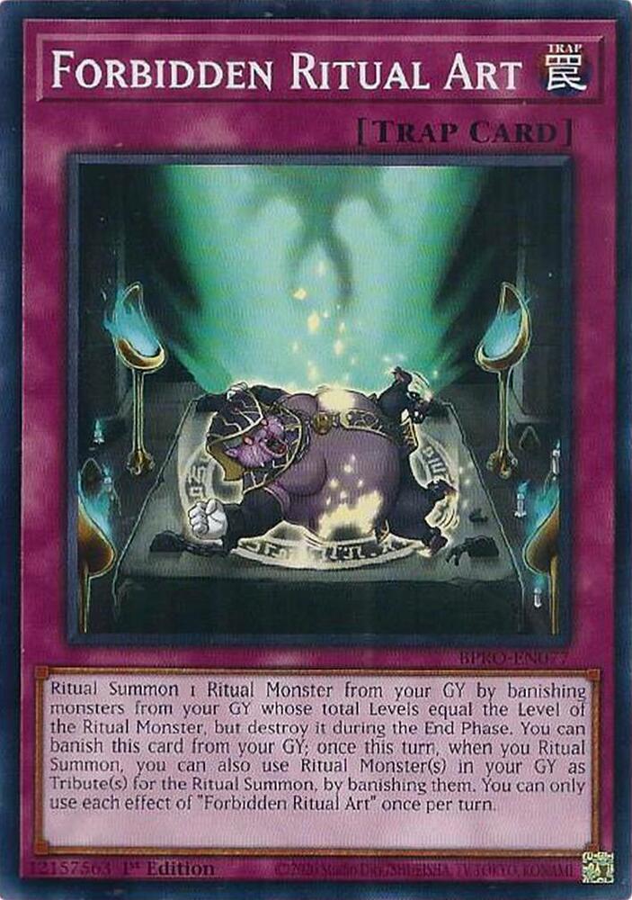 Forbidden Ritual Art BPRO-EN077 card from Burst Protocol