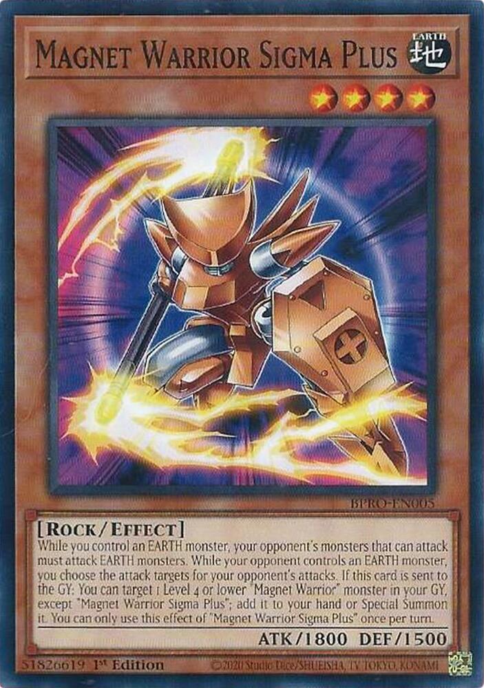 Magnet Warrior Sigma Plus BPRO-EN005 card from Burst Protocol