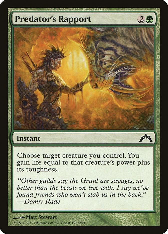 Predator's Rapport 129 card from Gatecrash