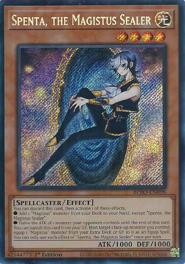 Spenta, the Magistus Sealer BPRO-EN098 card from Burst Protocol