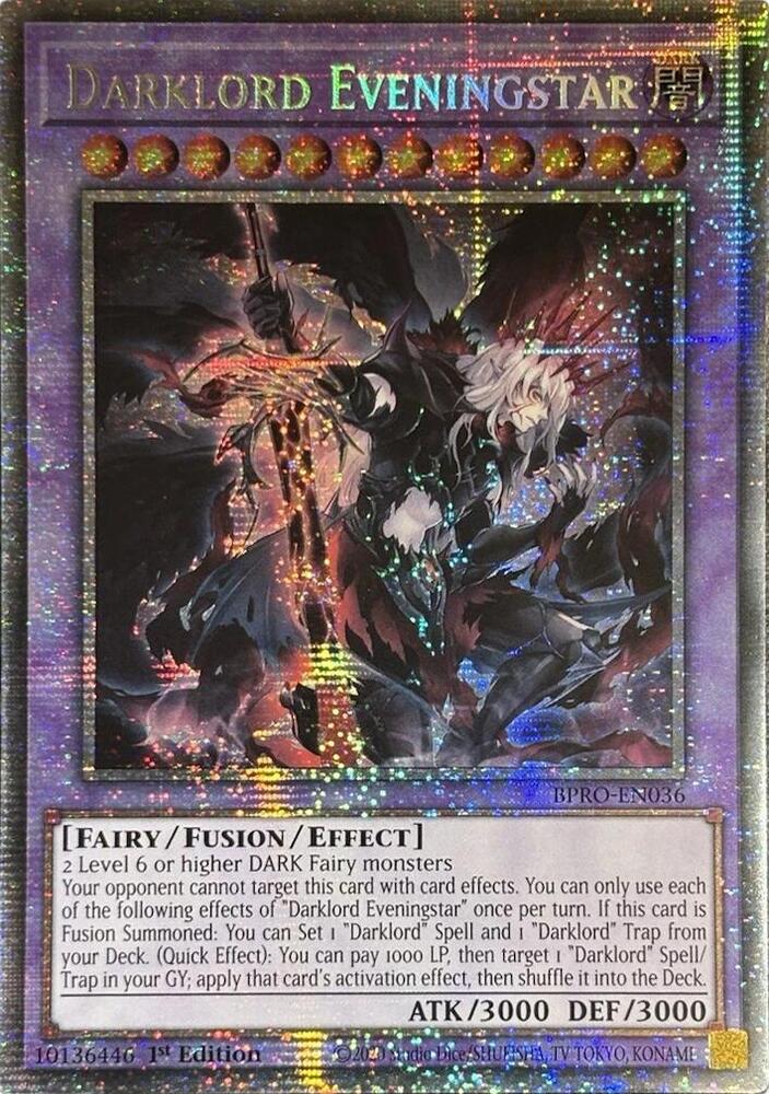 Darklord Eveningstar (Starlight Rare) BPRO-EN036 card from Burst Protocol
