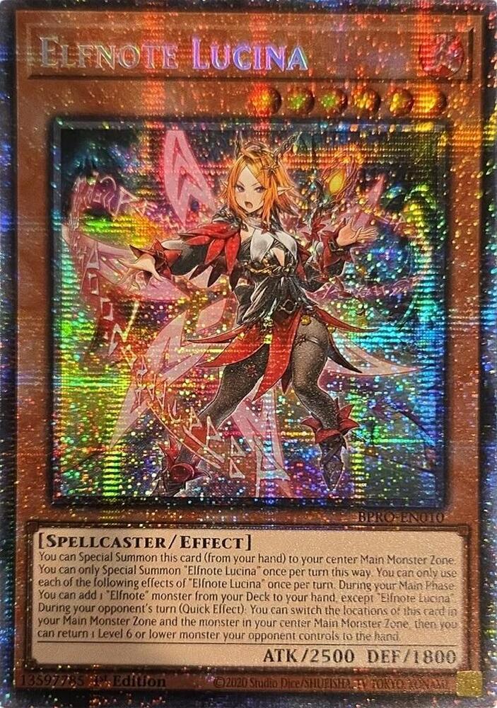 Elfnote Lucina (Starlight Rare) BPRO-EN010 card from Burst Protocol