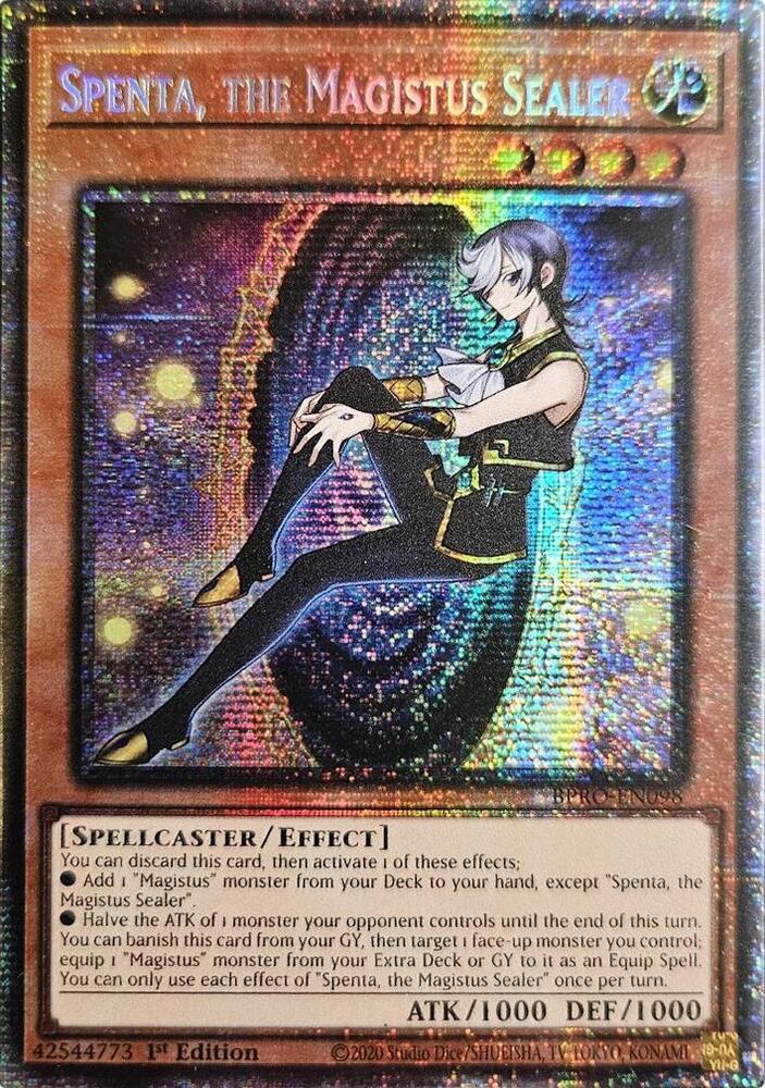 Spenta, the Magistus Sealer (Starlight Rare) BPRO-EN098 card from Burst Protocol