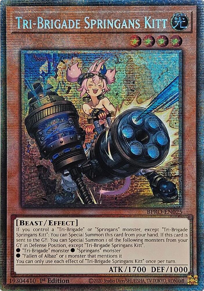 Tri-Brigade Springans Kitt (Starlight Rare) BPRO-EN025 card from Burst Protocol