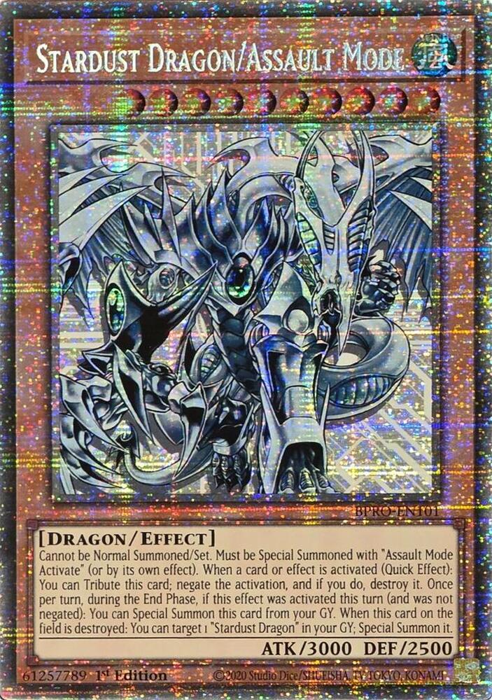 Stardust Dragon/Assault Mode (Starlight Rare) BPRO-EN101 card from Burst Protocol