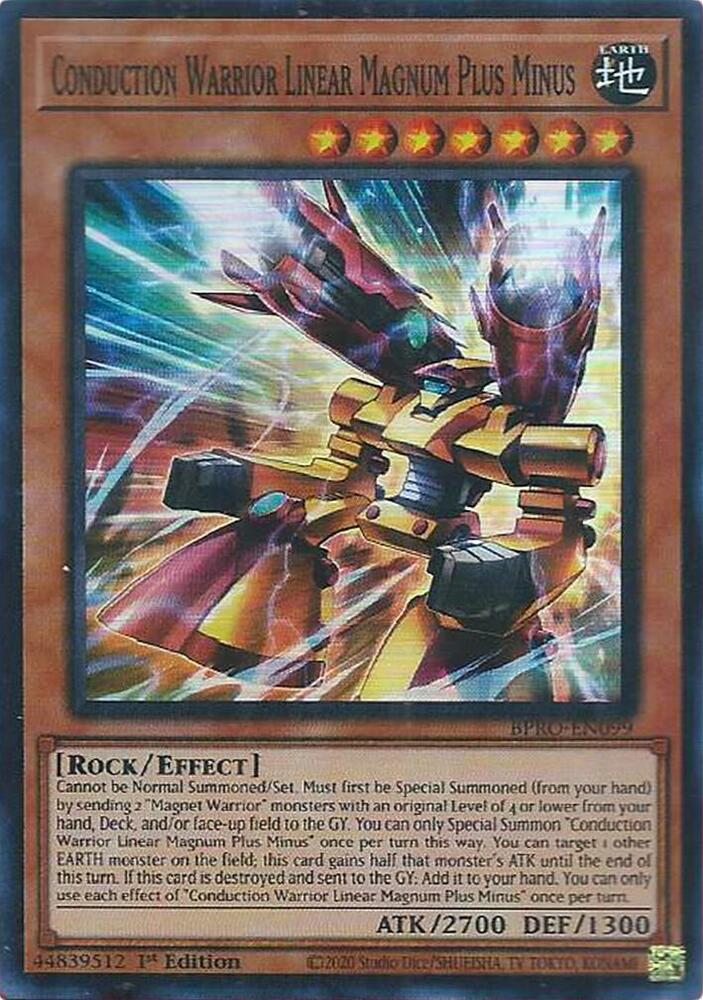 Conduction Warrior Linear Magnum Plus Minus BPRO-EN099 card from Burst Protocol