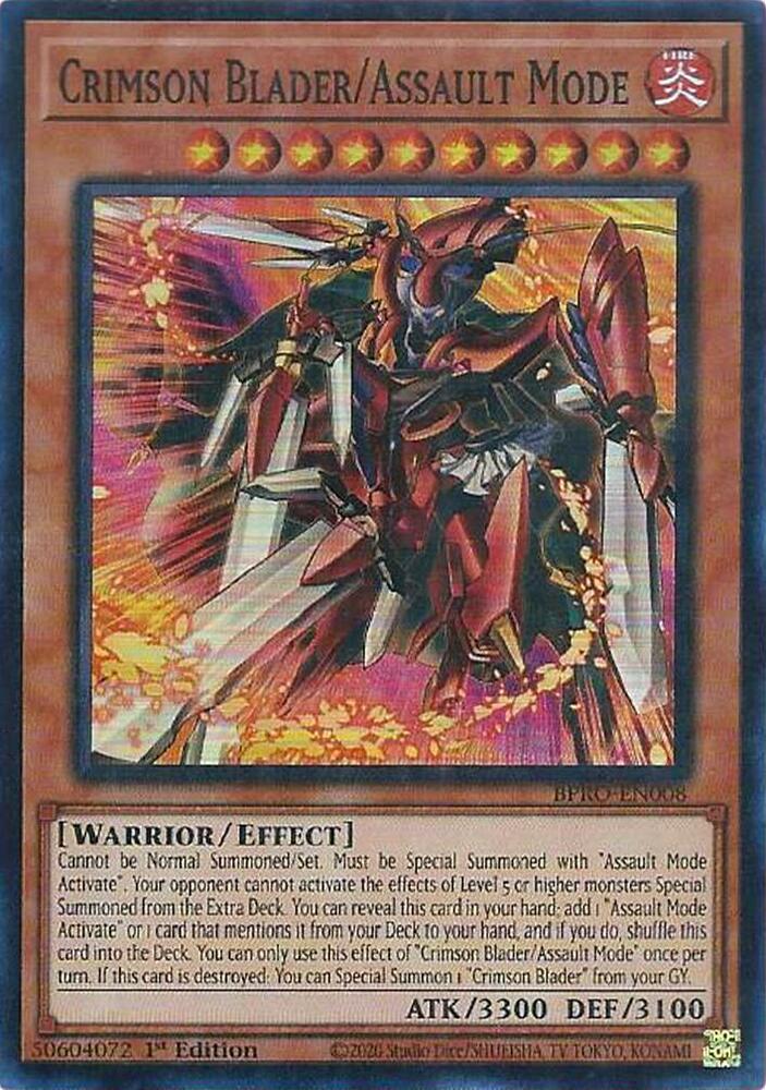 Crimson Blader/Assault Mode BPRO-EN008 card from Burst Protocol