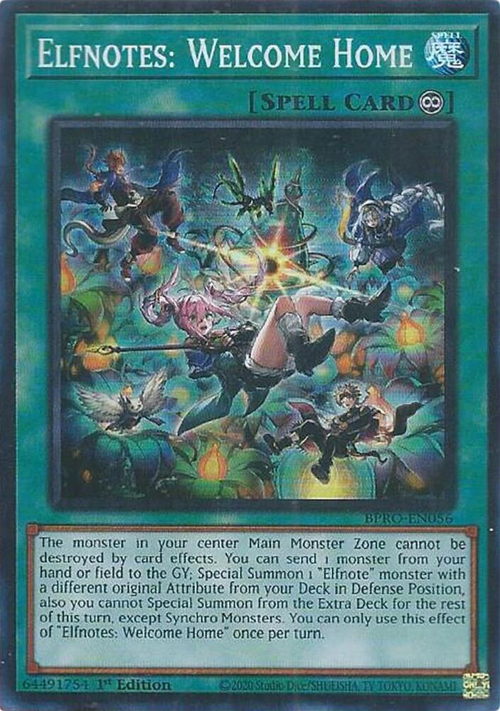 Elfnotes: Welcome Home BPRO-EN056 card from Burst Protocol