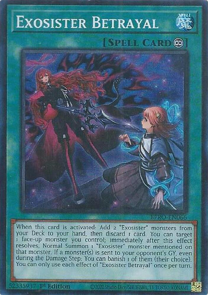 Exosister Betrayal BPRO-EN066 card from Burst Protocol