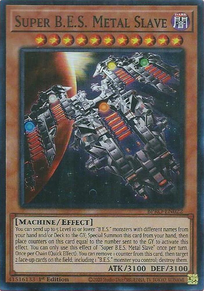 Super B.E.S. Metal Slave BPRO-EN022 card from Burst Protocol