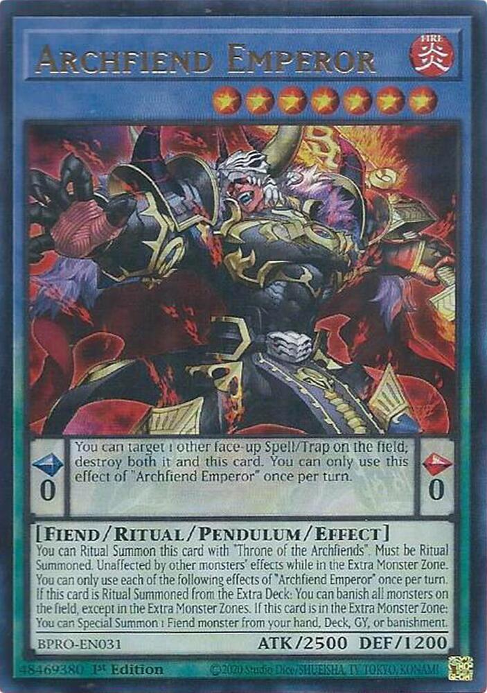 Archfiend Emperor BPRO-EN031 card from Burst Protocol