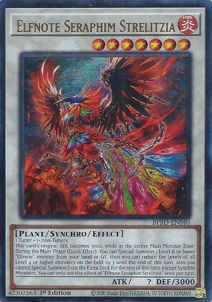 Elfnote Seraphim Strelitzia BPRO-EN040 card from Burst Protocol