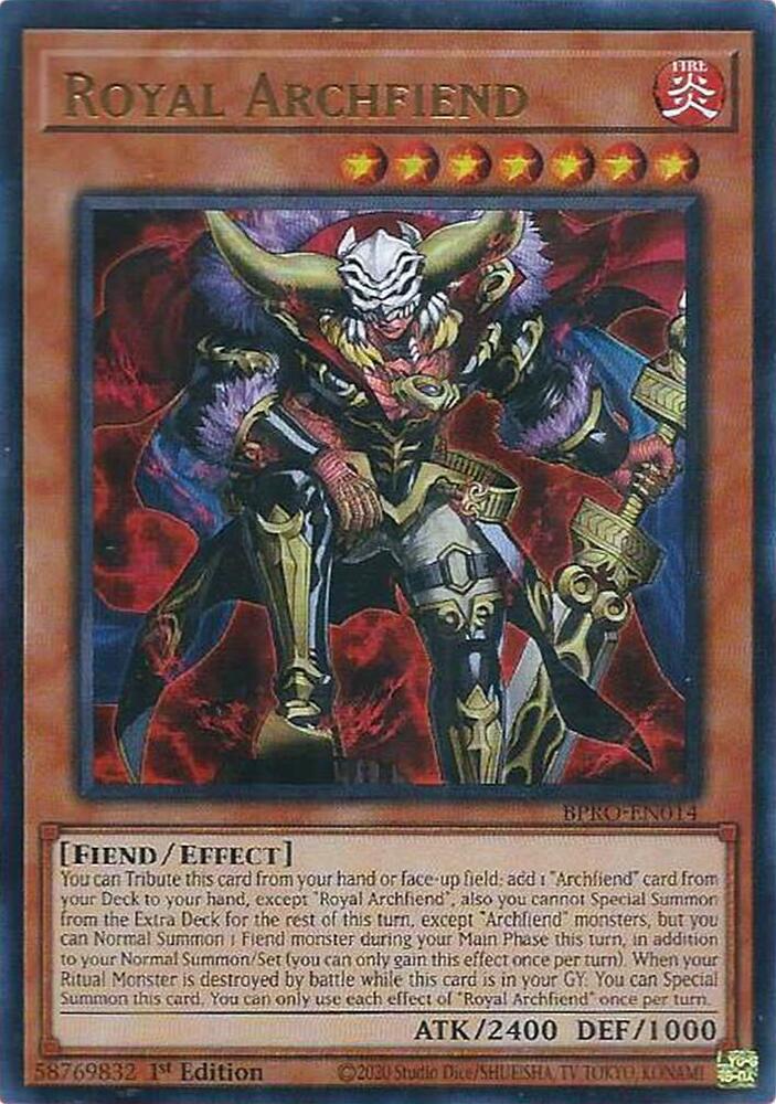 Royal Archfiend BPRO-EN014 card from Burst Protocol