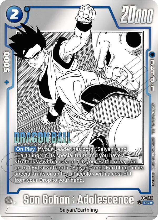 Son Gohan : Adolescence (Tournament Pack MANGA ver. SPECIAL) FP-058 card from Tournament and Championship Promos