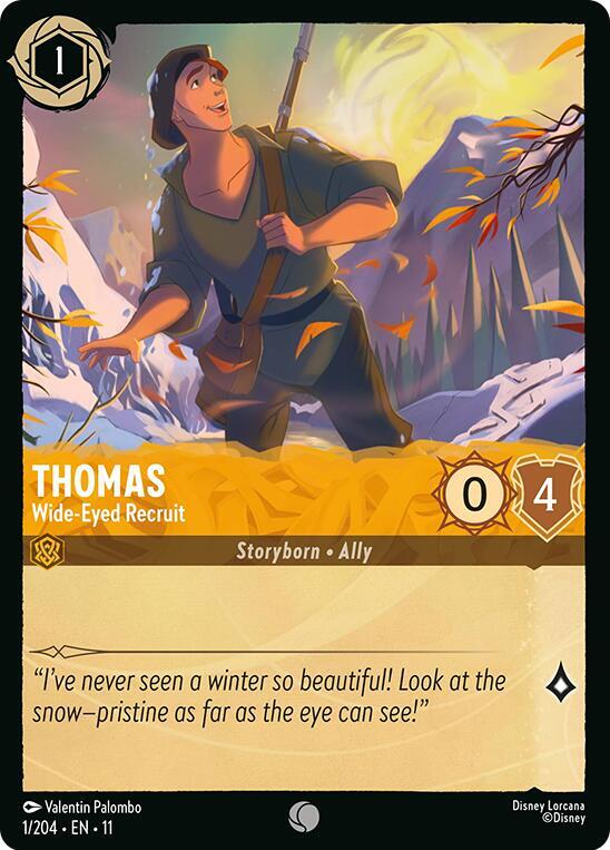 Thomas - Wide-Eyed Recruit 1/204 card from Winterspell