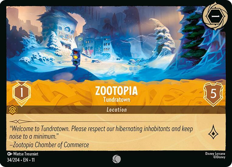 Zootopia - Tundratown 34/204 card from Winterspell