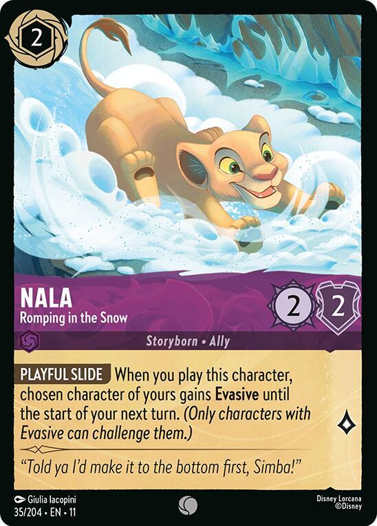 Nala - Romping in the Snow 35/204 card from Winterspell