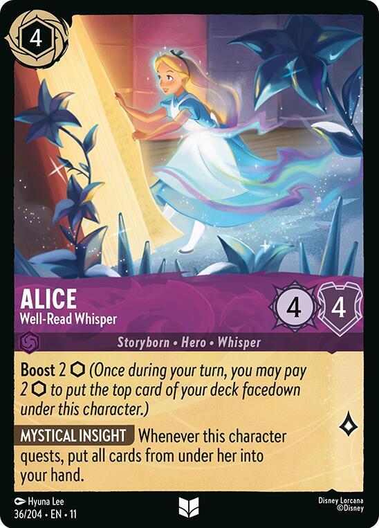 Alice - Well-Read Whisper 36/204 card from Winterspell